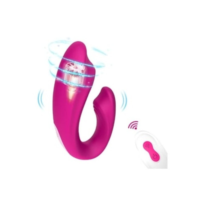 Преносим дамски вибратор с дистанционно, водоустойчив, розов