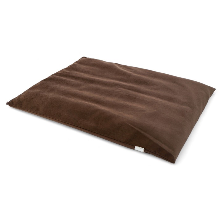Saltea de meditatie, la mujer, zabuton, 56x74 cm, 3, 30 kg, umplutura: coji de hrisca, husa: 100% catifea, duritate reglabila, certificat Oeko-Tex, certificat rezistent la animale de companie, maro, fabricat in Polonia, material: catifea, tehnologie