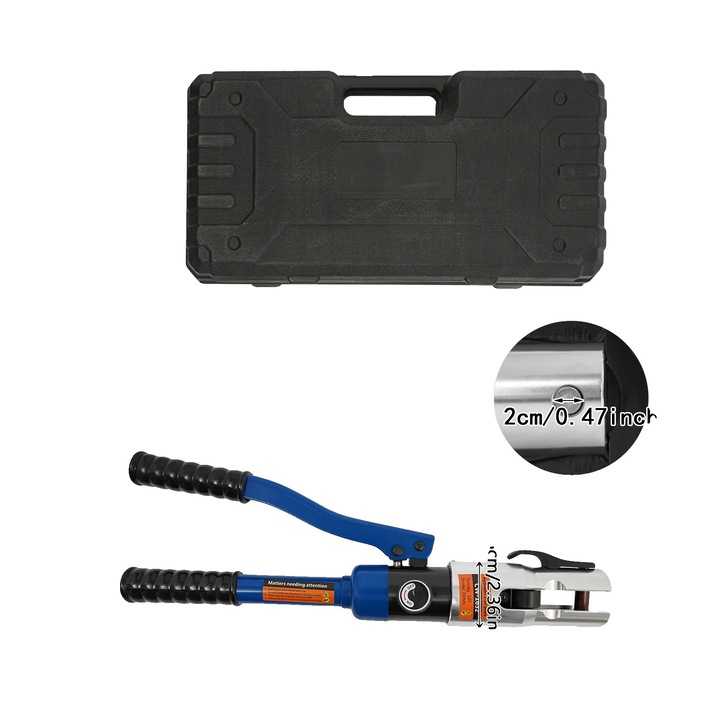 Hidraulikus prés, 10T kapacitás, különböző pofaméretek, kék, 41x12cm