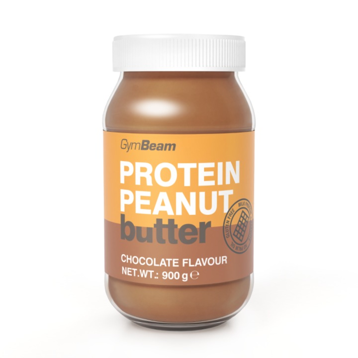 Unt de arahide proteic, GymBeam, 6 x 900 g, ciocolata