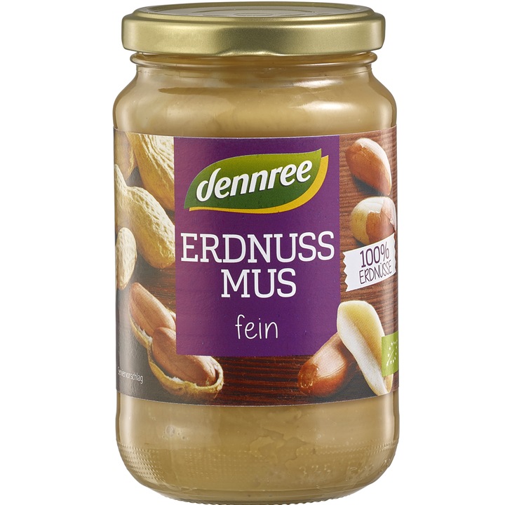 Unt de Arahide Bio Fin Dennree 350 g