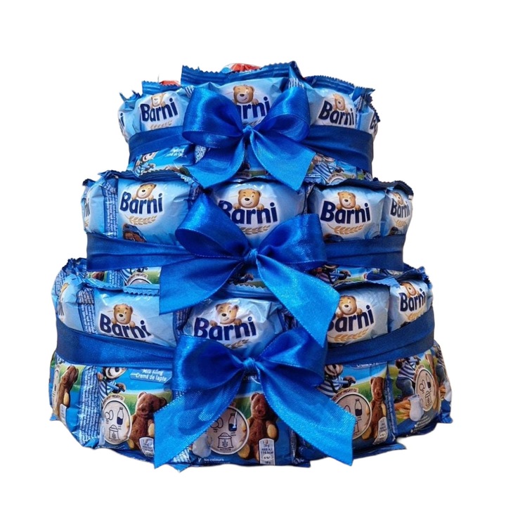 Tort din prajiturele de ciocolata cu lapte pentru 35 de copii