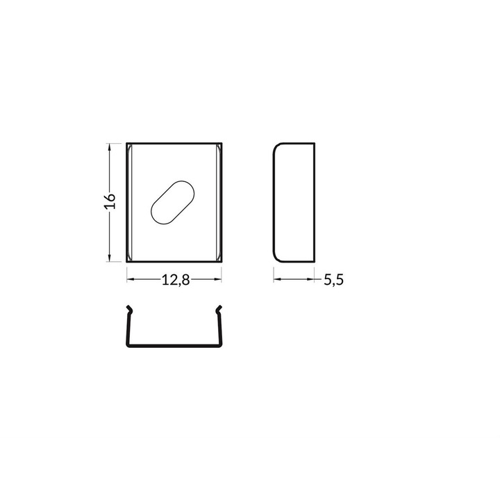 Clipsuri de fixare, pentru profil aluminiu pentru benzi cu LED