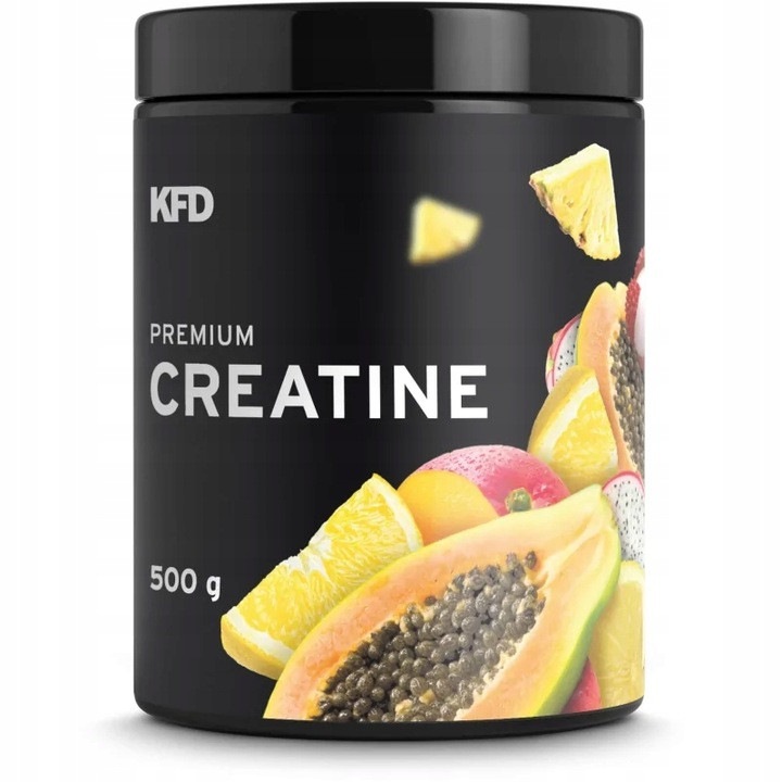 KFD kreatin 500g, trópusi gyümölcs íz, 100% kreatin-monohidrát
