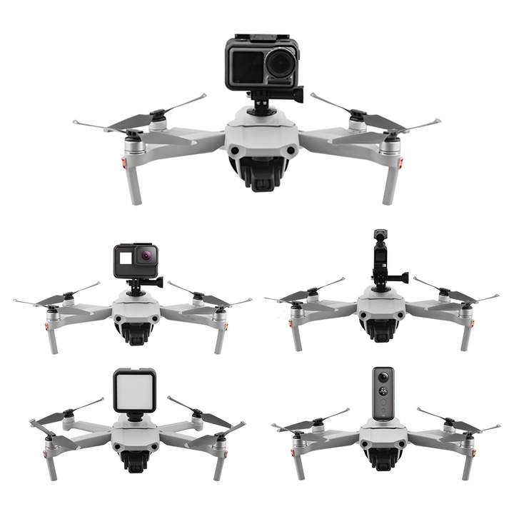 Sportkamera tartó DJI Mavic Air 2 drónhoz, 1/4", GoPro, szürke, 6,4x6,6x4,4cm