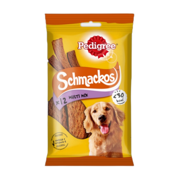 Biscuiti pentru caini, Pedigree Schmackos, 86g, carne