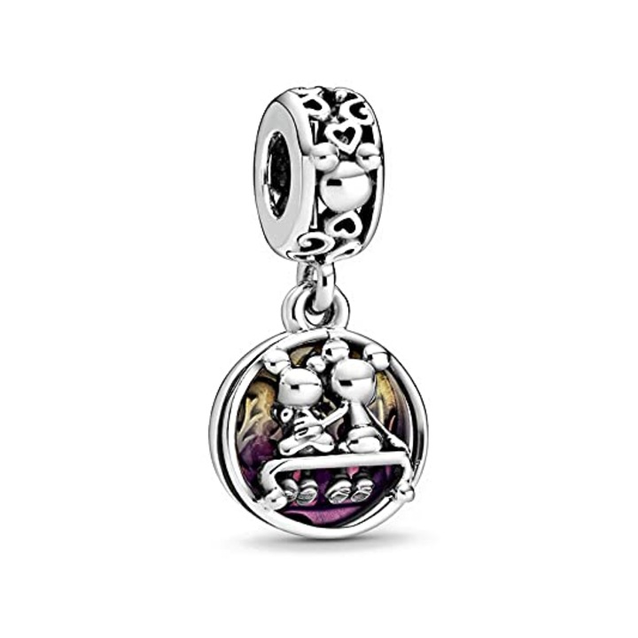 Pandantiv argint 925, ADAIVIUME, Mickey și Minnie, pentru brățări și coliere, 4, 5x5mm