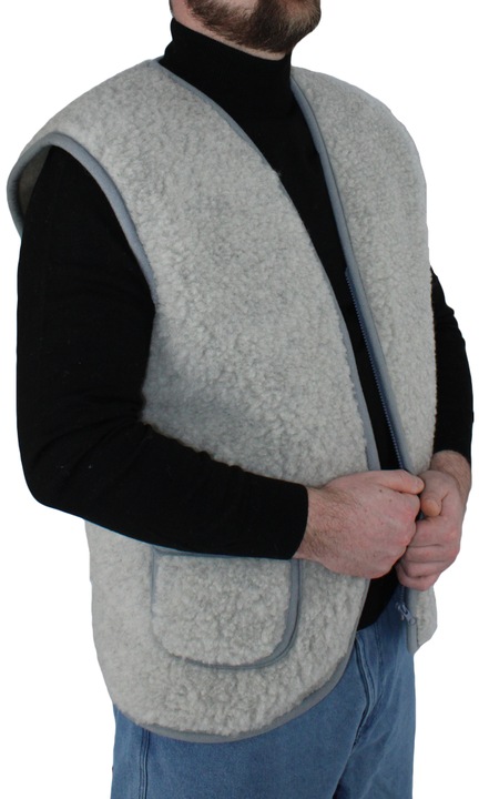 Vesta de barbat din lana, lana merinos 100%, marimea 2XL