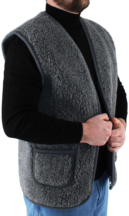 Vesta de barbat din lana, lana merinos 100%, marimea 3XL