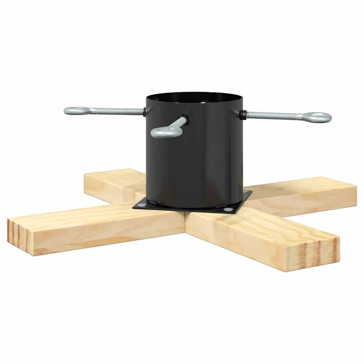 vidaXL Karácsonyfatalp 1.73 Fekete 50 x 50 x 16 cm Tömör fenyőfa 42019196 42019196