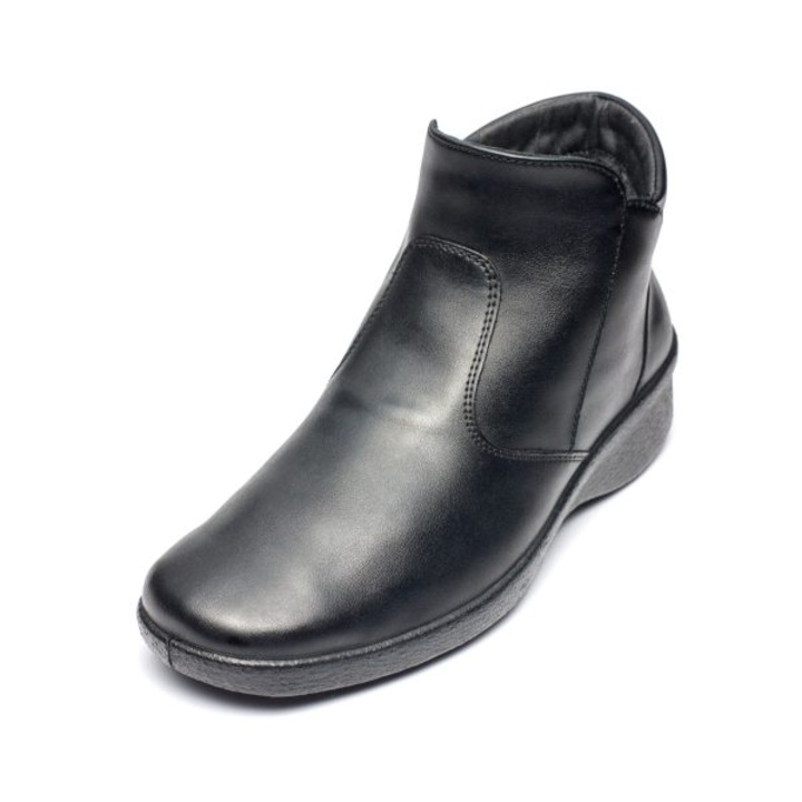 Ghete din piele eco, extra late TELLUS 02-07/1, Fekete