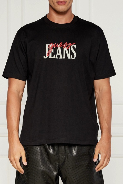 Tricou barbati Oversize Guess M4YI47, Fekete, L