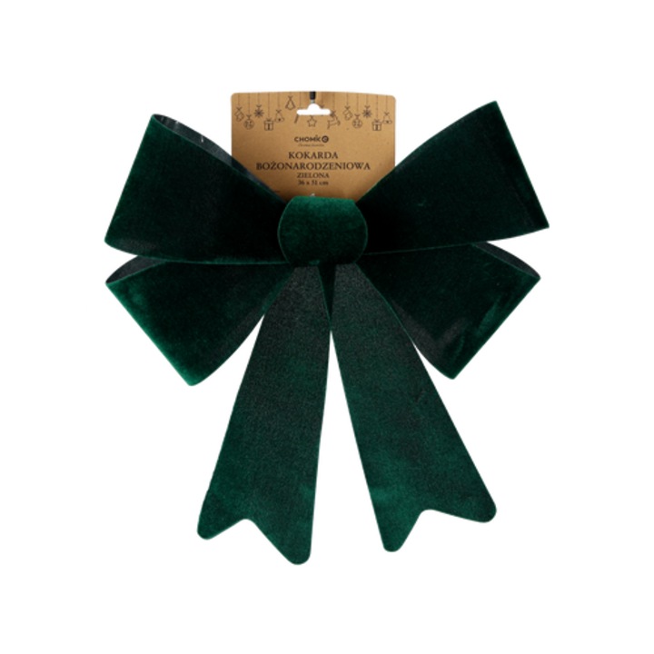 Funda Decorativa Pentru Bradul de Craciun Din Catifea, Culoare Verde, Dimensiune 36 x 51 cm