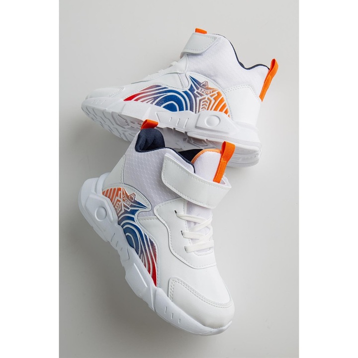 Gyermekcipő, Moda Trend, fehér, 29-es méret, ökológiai bőr, 3 cm-es talp