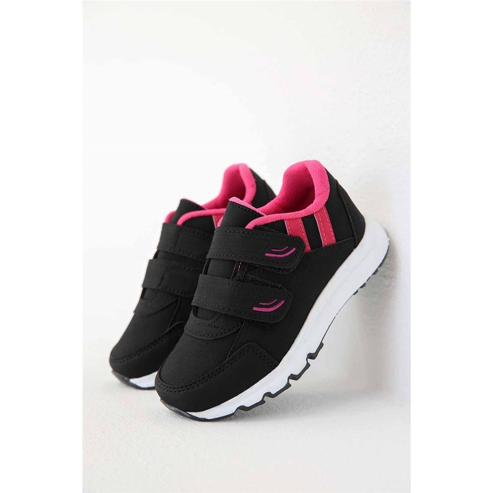 Gyermekcipő, Moda Trend, fekete rózsaszínnel, 27 EU