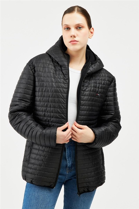 Női kabát, River Club, fekete, XL