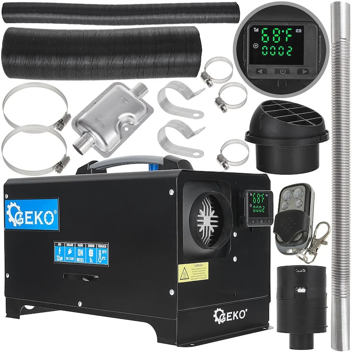 Incalzitor auto stationar, 12 / 230 V, 12 kW, Geko G80458