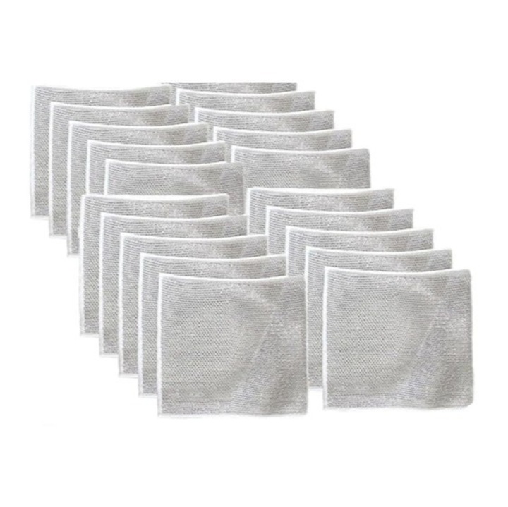 Set 20 lavete universale reutilizabile, curatare eficienta si fara zgarieturi, pentru bucatarie, baie, vase si suprafete delicate, design ergonomic dublu concav