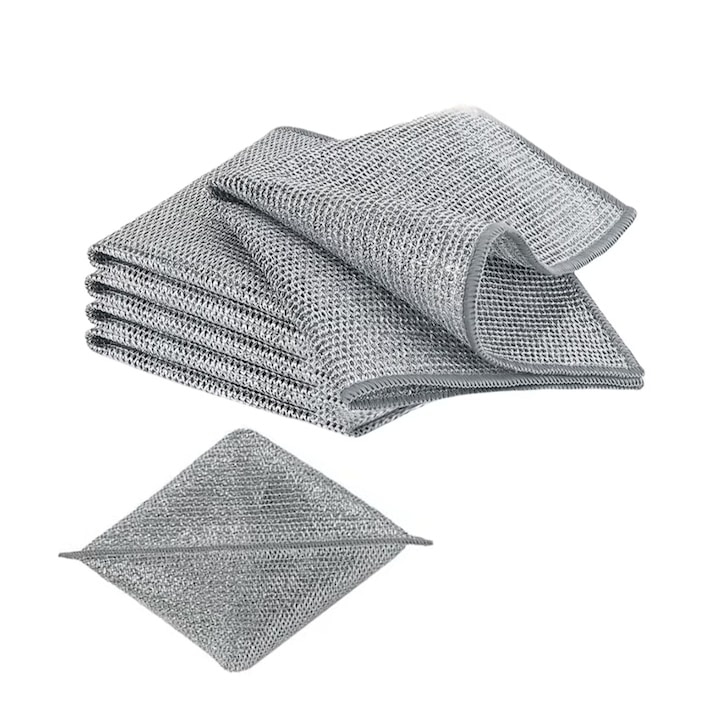 Set 5 bucati lavete de curatare multifunctionale, 20x20cm, pentru