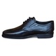 Pantofi din piele naturala pentru barbati, Reflexan, inchidere cu siret, cu elastic lateral pe ambele parti, Negru, 40 EU