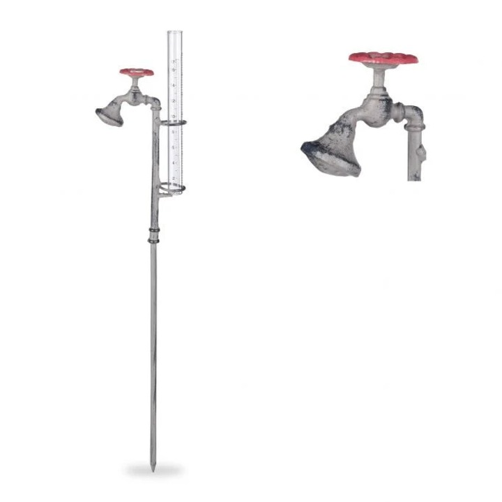 B2X dekoratív esőmérő retro dizájnnal, 32,5x13x6,5cm