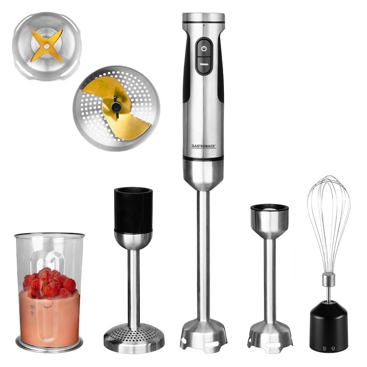 Blender manual Rosberg R51112OS, 350 W, 2 viteze, Atasament detasabil, Alb