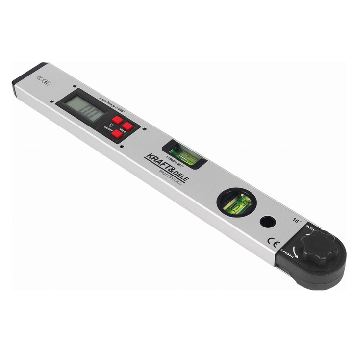 Nivela digitala, poloboc, LCD 400 mm, masurarea unghiurilor de la 0° la 230°, Kraft