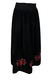 Fusta dama din catifea negru/rosu, marime 3XL