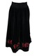 Fusta dama din catifea negru/rosu, marime 3XL