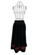 Fusta dama din catifea negru/rosu, marime 3XL