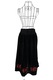 Fusta dama din catifea negru/rosu, marime 3XL