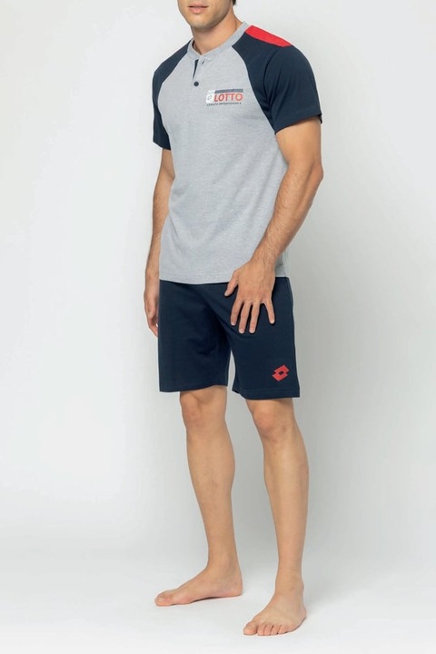 Pijamale barbati Lotto LP1191/C, Gri | Albastru