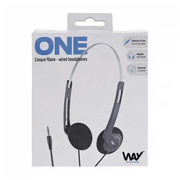 Căști TNB Way One, stereo, jack de 3 mm, negre