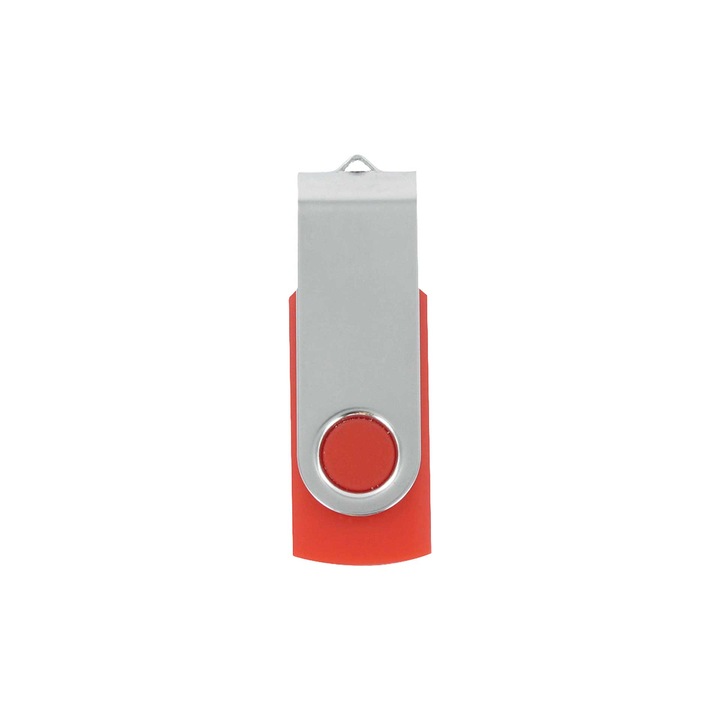 USB flash meghajtó Swivel, USB 2.0, 16 GB, logó nélkül, piros