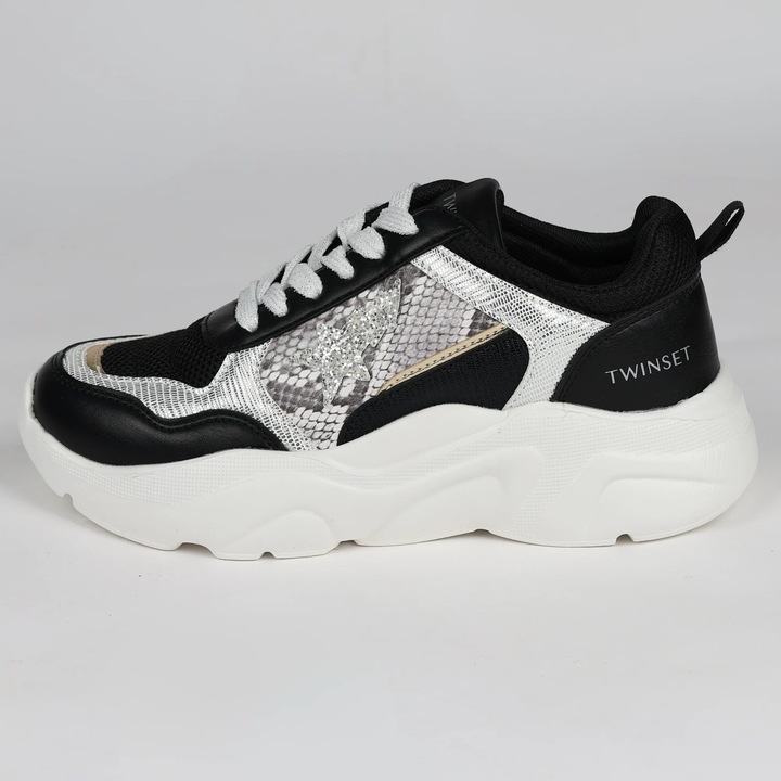 Дамски Сникърси Twinset в Черен цвят, Алуминиево черен