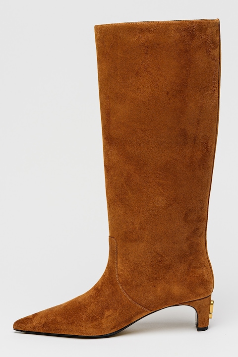 Marc Jacobs, Cizme inalte pana la genunchi din piele intoarsa The Mel, Maro scortisoara