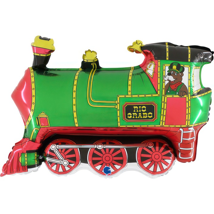 Balon Folie Figurina Tren Rio Verde 84cm 220GR