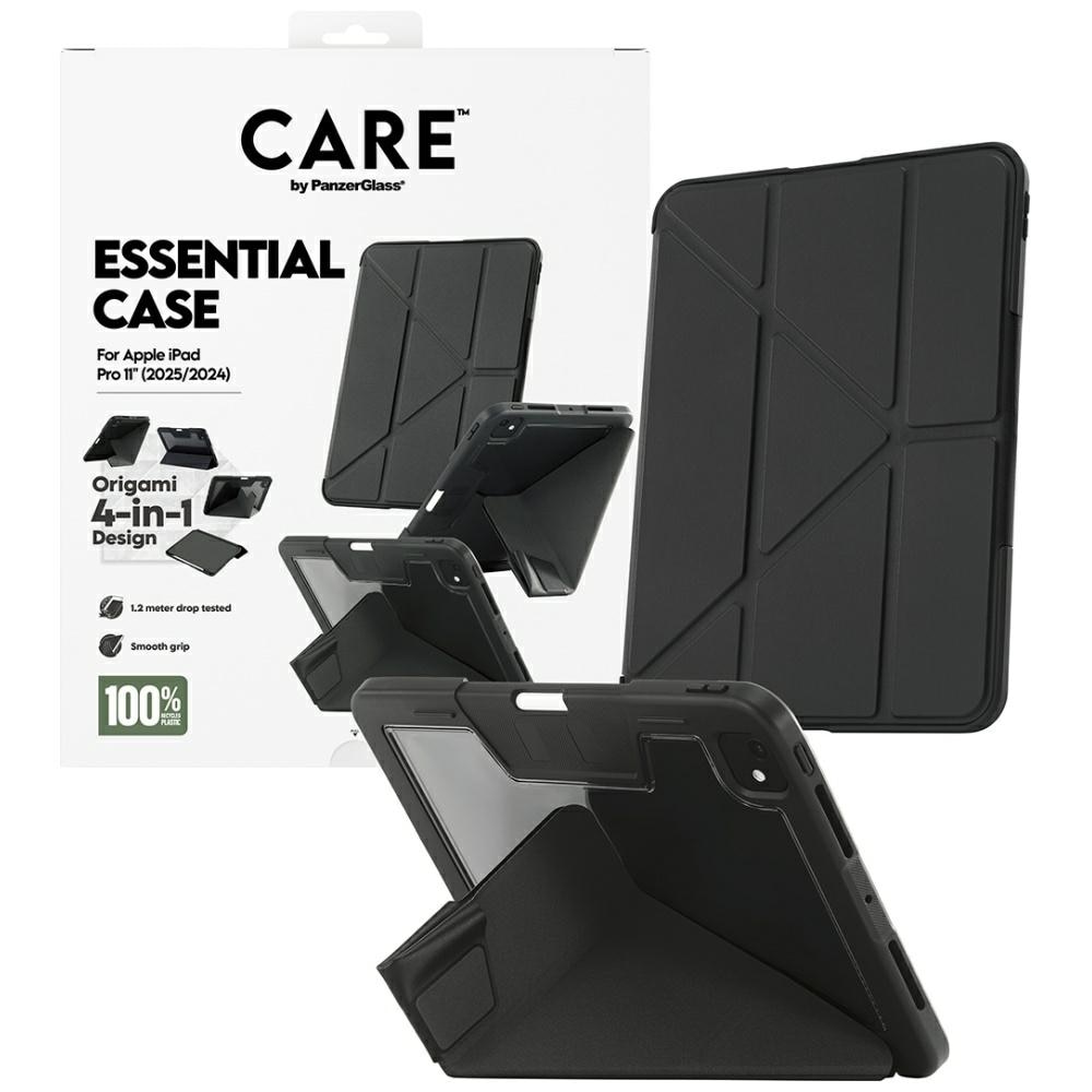 Carcasa Care by PanzerGlass Y compatibila cu iPad Pro 11 inch 2024 / 2025, Negru