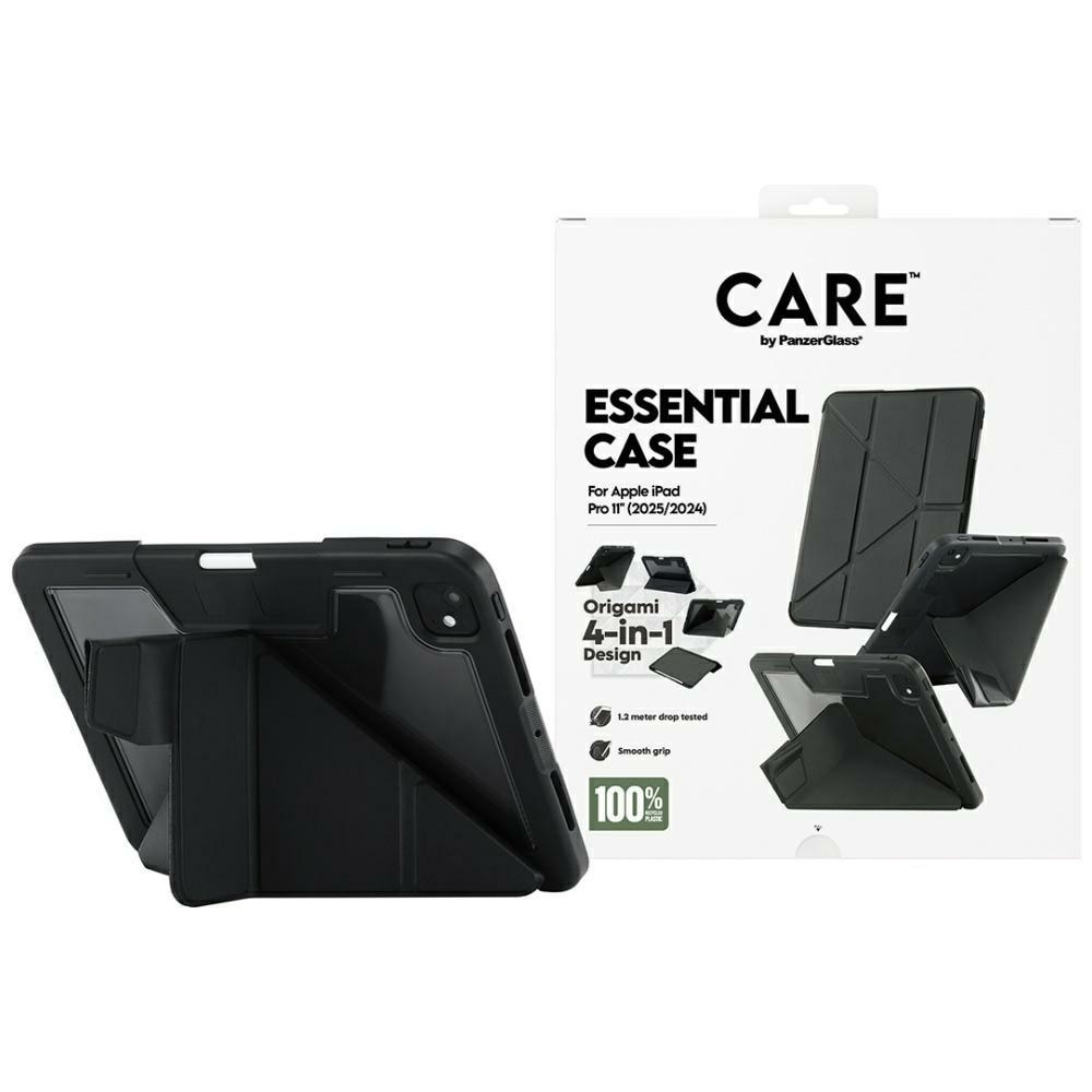 Carcasa Care by PanzerGlass Y compatibila cu iPad Pro 11 inch 2024 / 2025, Negru