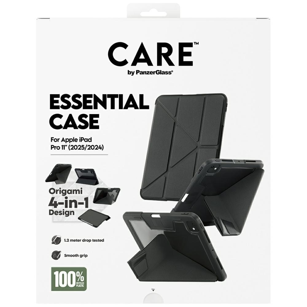 Carcasa Care by PanzerGlass Y compatibila cu iPad Pro 11 inch 2024 / 2025, Negru