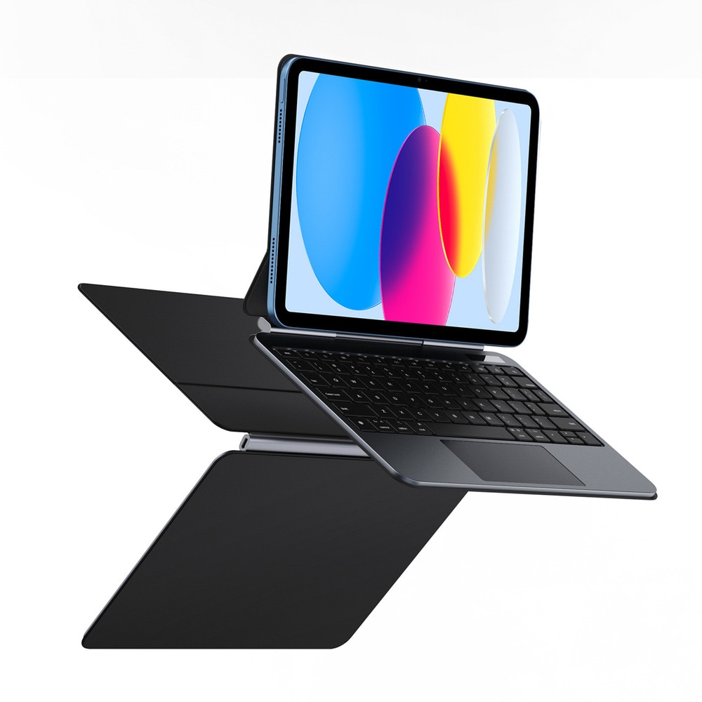 Husa cu tastatura Dux Ducis MK compatibila cu iPad 10 inch 2022 / iPad 11 inch 2025, Negru