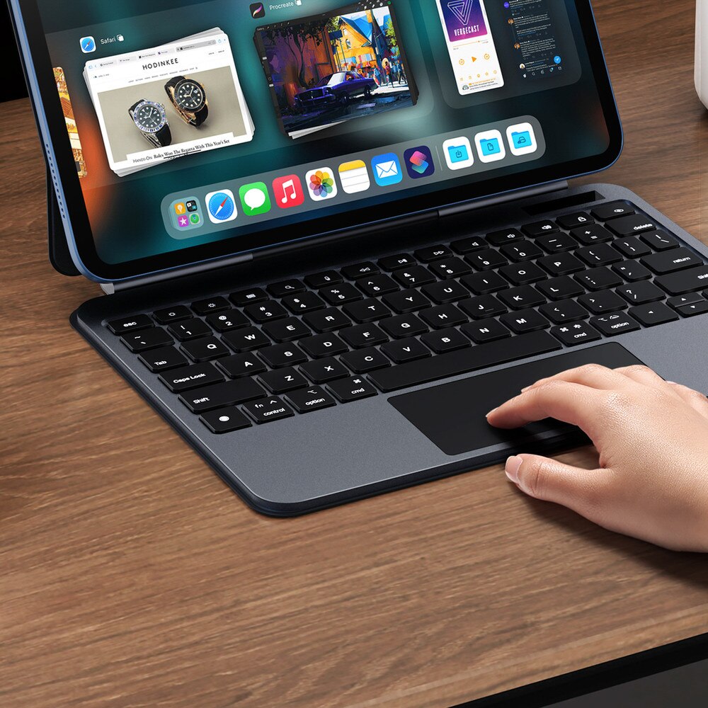 Husa cu tastatura Dux Ducis MK compatibila cu iPad 10 inch 2022 / iPad 11 inch 2025, Negru