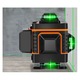 Nivelă laser 4D cu 16 linii – verde 360° autonivelantă, IP54, 2 baterii, suport de perete, rezistentă la apă/praf