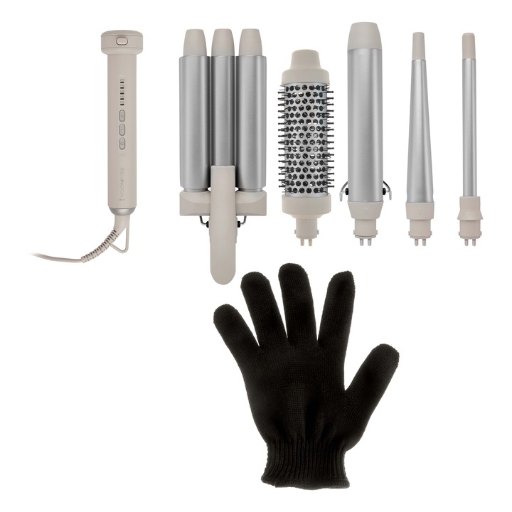 Ondulator 5 în 1 Remington Trendology, ceramic, temperatură maximă 210C, accesorii interschimbabile