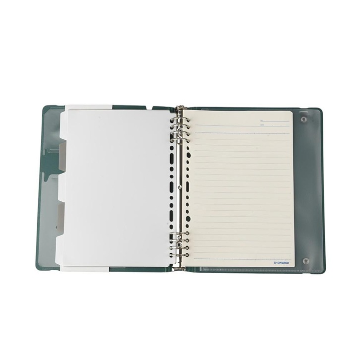Agenda Sworld Laraine, A5, cu spirala, verde deschis