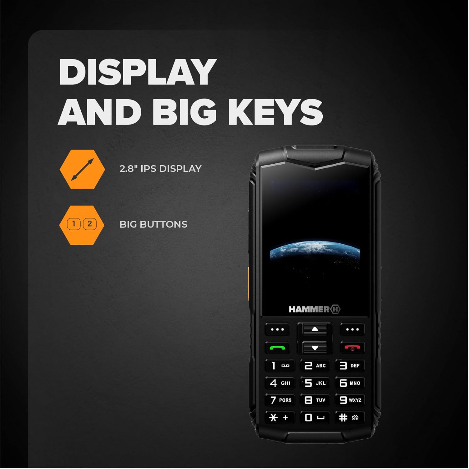 Telefon Hammer Horizon, 2.8", 32GB, Negru, Dual SIM