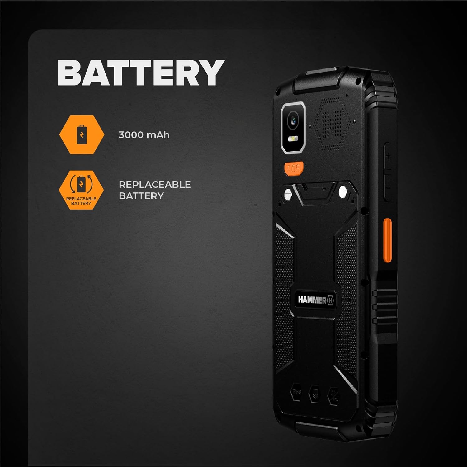 Telefon Hammer Horizon, 2.8", 32GB, Negru, Dual SIM