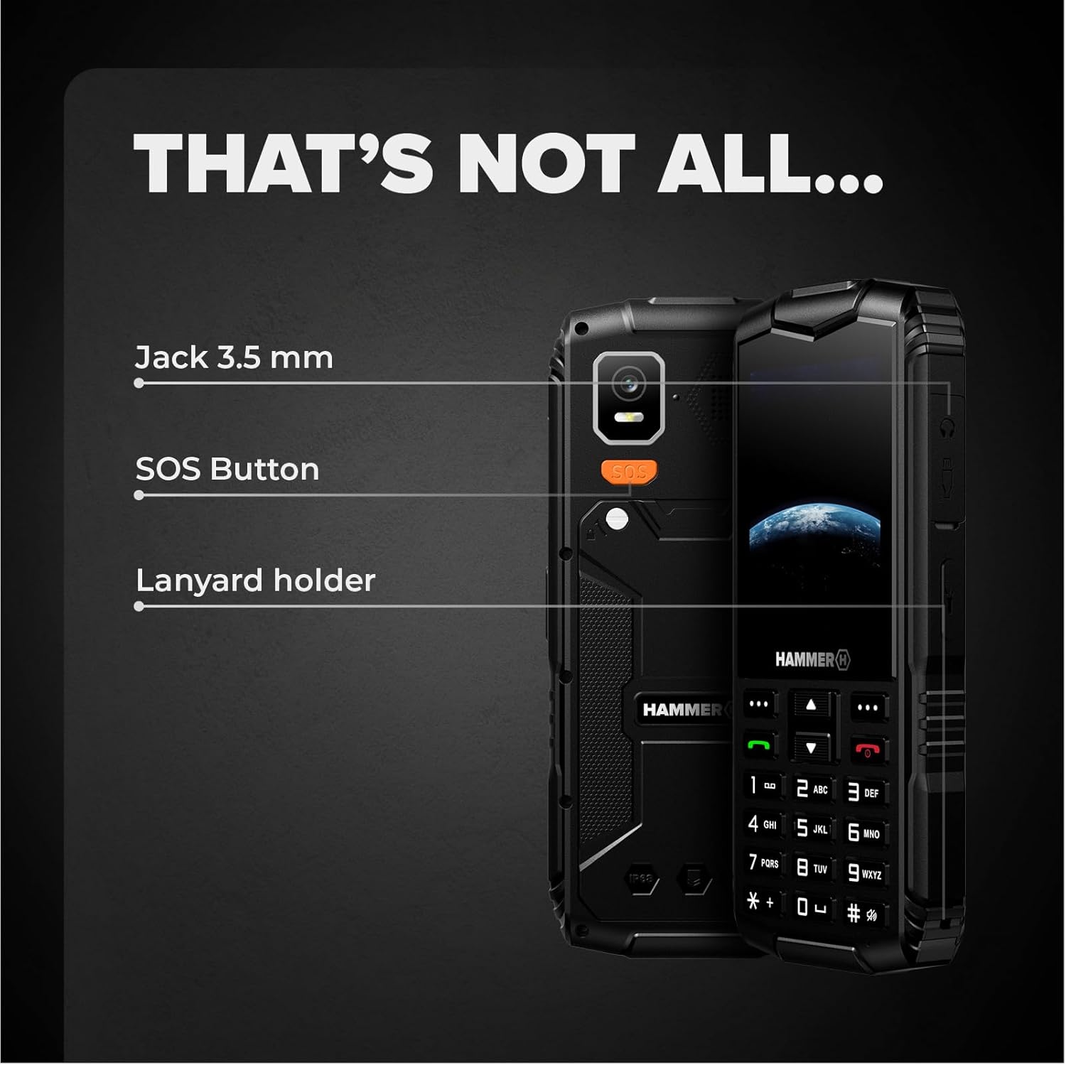 Telefon Hammer Horizon, 2.8", 32GB, Negru, Dual SIM