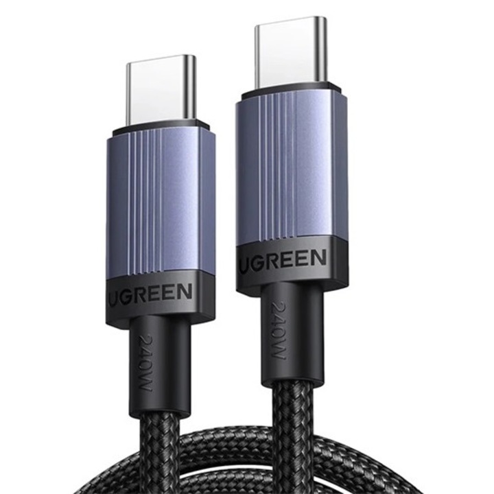 Ugreen l532 adatkábel, type-c - type-c, 240w, pd gyorstöltő 3.1, 300cm, sötétszürke