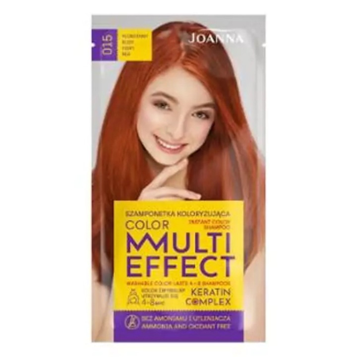 Sampon Nuantator cu Keratina MULTI EFFECT COLOR Joanna, 015 ROSU FOC, 35g